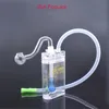 Mix-Design, tragbare Acryl-Plasitc-Dab-Ölplattform, Bong-Wasser-Ölbrennerrohre mit 10-mm-Stecker und Silikonschlauch zum Rauchen