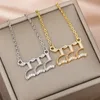 Hänge halsband ängel nummer 111 222 333 444 555 777 888 999 666 zirkon smycken par kvinnliga charms blinkar pendants gåva9613034