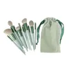 Makeup Brushes 13pcs Siji Green Fix Brush Pack Set Portable Blending Make Up Beauty Tool Eyeshadow Blush Loose Powder