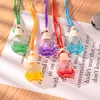 10/20/30pcs 8ml Car Air Freshener Scent Perfume Bottle Ornament Essential Oil Diffuser Fragrance Hanging Empty Wholesale