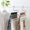 Pants Hangers Stainless Steel Multi Functional Magic Space Saving Clothing Racks for Closet Organizers Jeans Scarf Trouser Tie Towel A0117