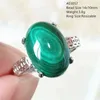 Oryginalna Naturalna Malachite Chrysocolla Regulowany Ring Kobieta Mężczyźni 925 Sterling Silver 14x10mm Crystal Fashion Aaaaa 211217