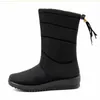 Buty Moda Winter Women Tassel Kobiet Down Snow Buty Kobieta Mid Calf Botas Mujer Ciepły Plus Rozmiar 44