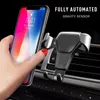 Automatic Locking Cell Phone Holder Gravity Universal Air Vent GPS Car Mount Stand Grille Buckle Type Compatible All for iPhone