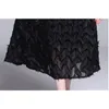Spring Fashion Runway Vintage Black Dresses Kvinnors Sexiga V-Neck-Sequins Patchwork Dress Vestidos Free Belt 210520