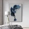 Abstract Ink Eagle Poster Canvas Painting Immagini di animali Wall Art per la decorazione del soggiorno Poster e stampe