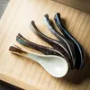 Spoons keramiska korthandtagssoppsked köksmiddag för risgröt bordsarte tesked tillbehör1768281