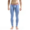 Inverno Seobiano Homens Coloridos Coloridos Algodão Long Johns Moda Masculino Legging Calças 211105