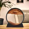 Hourglass 3D Moving Sand Art Picture Round Glass 3D Deep Sea Sandscape In Motion Display Flowing Sand Frame Home Decoration 210811