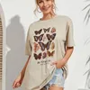 VIP HJN Butterfly T-shirt Aesthetic Cotton Women Harajuku Graphic Ees Sun Flower S Shirt 210317