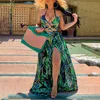 夏の女性ノースリーブエレガントなファッションパーティードレス休暇ホリデーカラーブロックノースリーブスパゲッティストラップマキシドレス210716