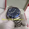 With Original Box Mens Professional Watch Men's 42mm 600M Blue Dial Stainless Steel Bracelet Asia 2813 Movement Automatic Mec269g