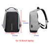 Backpack ALCEVR Anti-theft Bag 15.6 Inch High Capacity School Laptop Notebook Mochila Male Waterproof Large Backbag