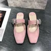 2021 Designer Luxury Womens Sandals Classic Ballet Shoes Pearl Chains Leather Rubber Sandal Fashion Slippers Flip-Flops Heatsshoes 34-40