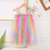 Girls Tulle Suspender Skirts Tutu Summer Princess Dresses Kids Designer Clothes Ins Ball Gown A-line Dress Dance Party Elegant Dress HHC6142