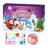 24 pcs / set toys julslim advent kalender nedräkning blindlåda överraskning rivning och diy dekompression leksak ventil squeeze bubbla gummi kristall lera party nyhet