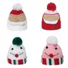 Детские рождественские шапки Санта вязаная шляпа зима теплый кисточка шар шаржа мультфильм олень мальчиков девочек кепка XD24865