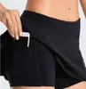 lu-6007 yoga jupes plissées shorts de sport running fitness sous-vêtements féminins loisirs séchage rapide musculation mode casual tennis golf biker jupe