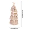 Christmas Decorations Table LED Tree 30/40 Cm Wrought Iron Champagne Gold Glitter Ornaments Creative Exquisite Holiday Gift