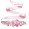 Belts JLZXSY Handmade 3D Rose Flower Pregnant Maternity Sash Belt,Floral Baby Shower Belly Sash, Crystal Bridal Belt