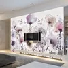 Custom Mural Wallpaper 3D Fashion Watercolor Hand Painted Flower Floral Living Room TV Background Home Decor Wallpaper Painting