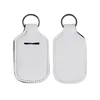 Sublimação Chaveiro Em Branco Hand Sanitizer Holder para 1oz Garrafa DIY Transferência de calor personalizado Pingente com garrafa A12