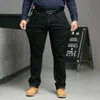 Taglie forti 42 44 46 Jeans neri da uomo Stile classico Business Fashion Advanced Stretch Regular Fit Pantaloni in denim Pantaloni da uomo di marca X0621