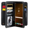 Casos de telefone de luxo para Samsung Galaxy S21 S9 S10 S20 Plus Nota 10 20 Pro A71 A51 A91 A7 A7A Couro Carteira Magnética Dupla Camada Tampa