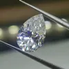 다른 실험실 생성 된 캐럿 다이아몬드 Moissanite 석재 배 드롭 컷 vvs1 흰