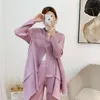 Cardigan plissé d'été violet rose, manteau irrégulier, ample, grande salle de climatisation, vestes pour femmes, 2021