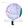 Outdoor Advertising Performance Funny Inflatable Eyeball Costume 1.5m Lighting Printing Ball Clothing Green Blow Up Eyeball Suit For Parade Show