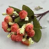 Decorative Flowers & Wreaths 15Heads/lot Artificial Peony Tea Rose Camellia Silk Fake Flower Flores For DIY Home Garden Wedding Decoration