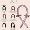 Valfri Curling Rod Headband No Heat Curls Ribbon Hair Rollers Sova Soft Headbands DIY Hairs Styling Tools