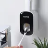 Set di accessori per il bagno Ecoco Dispenser automatico di dentifricio Spremiagrumi Portaspazzolino Supporto per montaggio a parete Accessori per il bagno