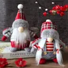 Weihnachten Zwerge Dekorationen Buffalo Plaid Plüsch Handgemachte Elf Puppe Thanksgiving Valentine Home Tisch Ornament XBJK2110
