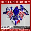 Molde de Injeção para Honda Body CBR1000 CBR 1000 RR CC 08-11 Bodywork 60no.23 CBR 1000RR 1000CC CBR1000RR 08 09 10 11 CBR-1000 2009 2011 2011 2011 OEM CASTROL AZUL