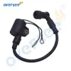 OVERSEE Ignition Coil ASSY fit Yamaha Outboard Parts 6H5-85570-00 C P 25HP 30HP 40HP 50HP 2T