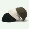 Soild Hip Hop Men Hat Cotton Black Skullcap Adjustable Brimless Hat Landlord Breathable Beanie Hat Sailor Cap Unisex Y21111