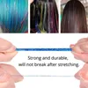Parrucca per capelli in fibra laser con glitter metallici colorati Tinsel Parrucca per capelli Accessori per l'estensione dei capelli Parrucche per cosplay Evento per feste Forniture festive WH0526