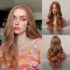 European American fashion leisure wig in gradual change temperament red-brown fluffy natural cosplay big wavy long curly hair High quality.