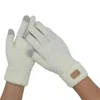 Big Children Knitted Gloves Winter Touch Screen Glove Windproof Knitting Mittens Teen Outdoor Riding Full Finger Mitten