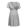 Ciężarne damskie sukienki Nighting Nightgown Nightgownie Ciąża Sukienka Koronki Splice Maternity Dress Plus Size Causal Sukienka Miękkie ubrania L3 Y0924