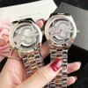 Zegarki marki Kobiety Lady Girl Diamond Crystal Triangle Hollow Out Duże Listy Styl Metalowa Stal Zespół Kwarcowy Wrist Watch GS40