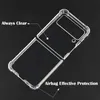 Ultra Slim Crystal Soft TPU Fodral Förstärkta hörn Stötdämpning Luftkudde Stötskyddad Skydd Klart Skydd för Samsung Galaxy Z Flip 3 5G Flip3