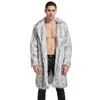 Herenwolmengsels 4XL faux bontjack mannen jassen en jassen voor grote lange winter dikke fleece warm