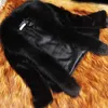 冬の女性の毛皮のコート白い黒の厚い暖かいフェイクの毛皮のジャケットの短いアウター