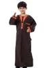 Ethnic Clothing BianFeng Boy Child Muslim Arab Abaya Dubai Saudi Teenage Thobe Thawb Caftan Loose Fit Short Sleeve Solid Robe Summer