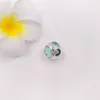 ciondoli per kit per la creazione di gioielli Icy Green Hearts pandora 925 bracciali in argento sterling di cristallo moglie ragazza donne bracciale catena collana ciondolo perline regali di compleanno