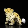 Levensechte simulatie staande cheetah gevulde pluche speelgoed schattige zacht geel india acinonyx jubatus pop verjaardagscadeau voor kinderen model Q0727