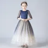 Starry Sky Flower Girl Dress Ball Gown Sequins Star Performance Evening Dress Kids Clothes 4-13Y 1562 B3
